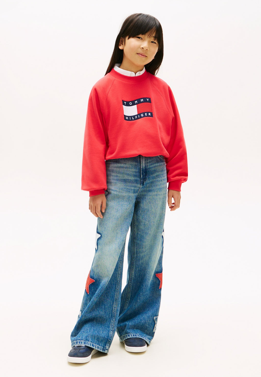 WAVY FLAG PUFF HEM RELAXED SWEATSHIRT Media 2