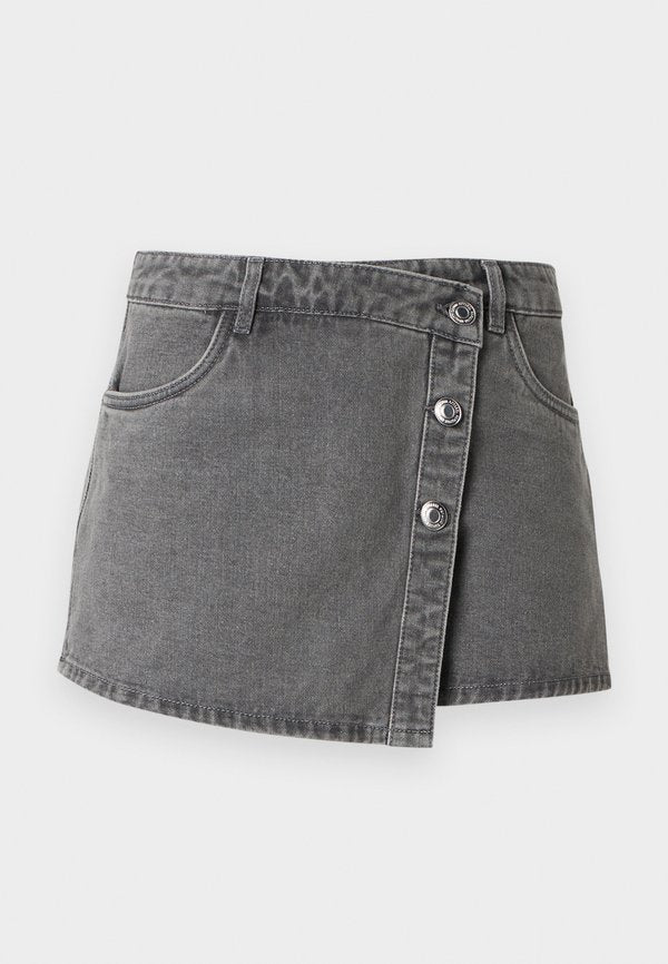 Vero Moda VMSIMONE SKORT - Denim skirt - light grey denim