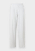 Hellgraue Baumwollmisch-Hose mit elastischem Bund und zwei Seitentaschen. Gerade geschnittenes Bein mit weichem, leicht strukturiertem Finish.