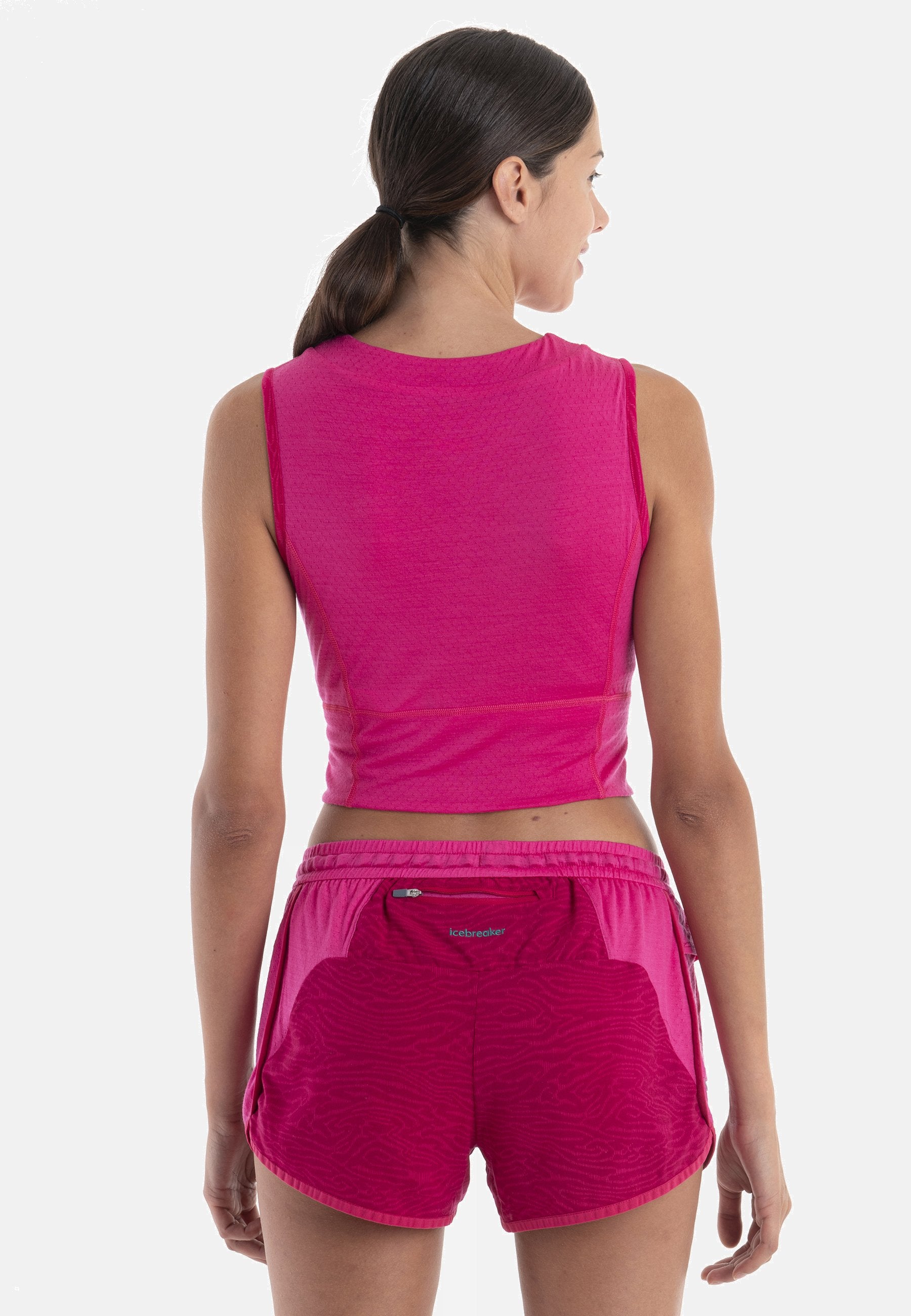 icebreaker MERINO 125 LIGHT WEIGHT ZONEKNIT CROPPED O LINES