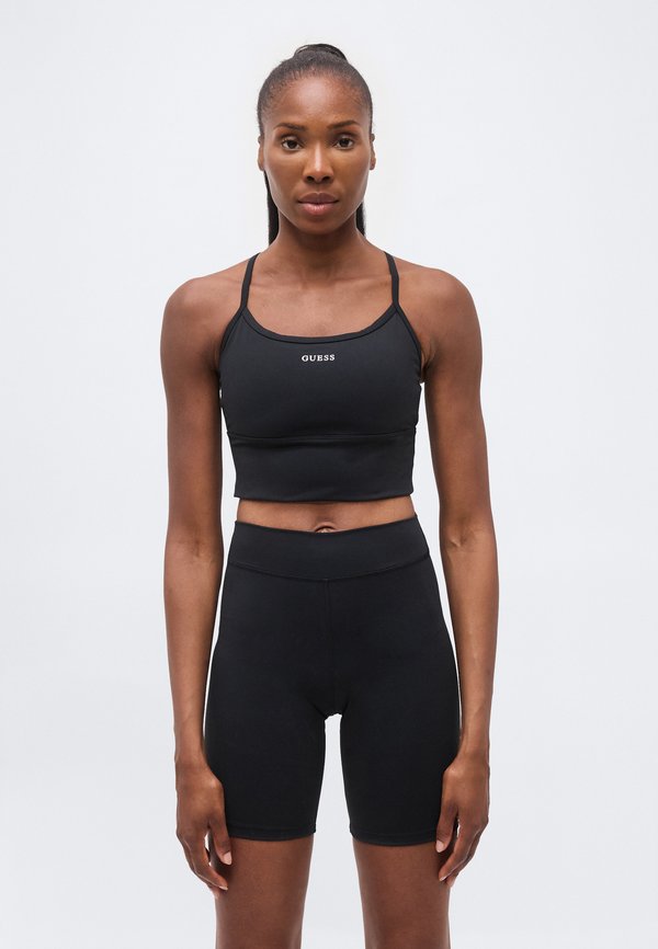 Guess DEMETRA LONG BRA - Medium support sports bra - jet black