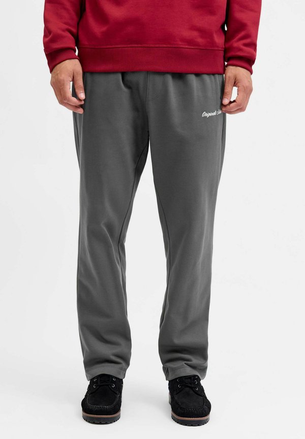 Jack & Jones Relaxed Fit - Tracksuit bottoms - asphalt