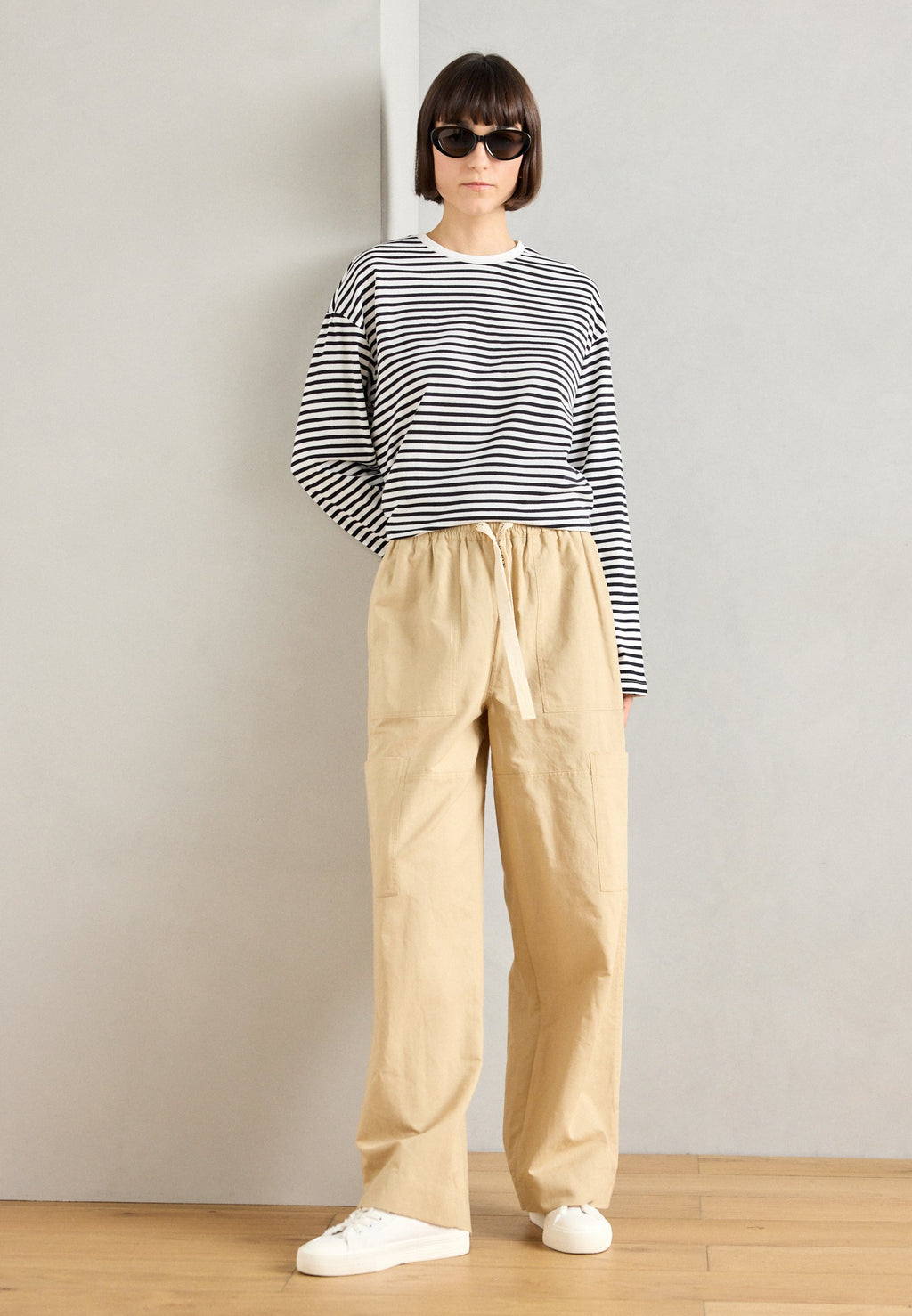 Scotch & Soda NOA HIGH RISE WIDE LEG RELAXED PULL ON PANTS