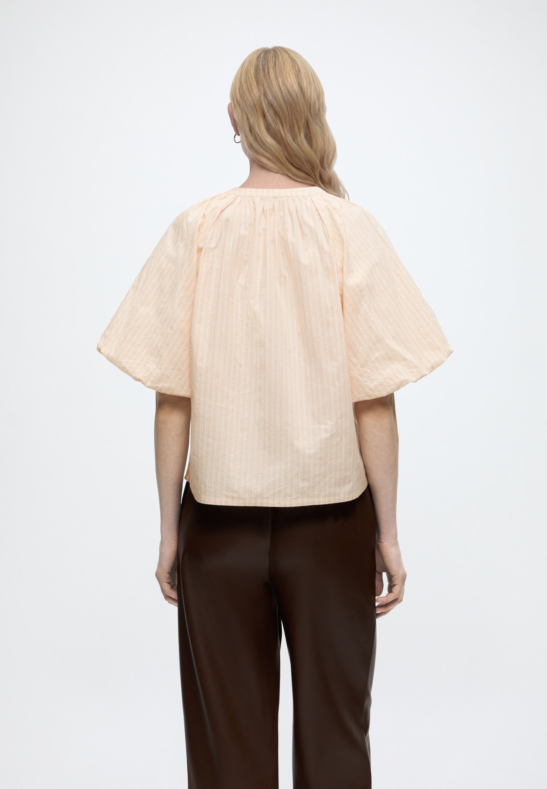 TOM TAILOR DENIM POPLIN BLOUSE WITH BUTTON DETAIL