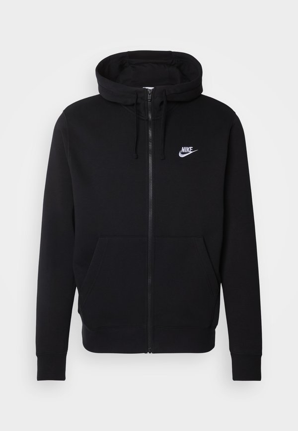 Nike Sportswear M CLUB HOODIE FZ BB - Zip-up sweatshirt - black/black/white