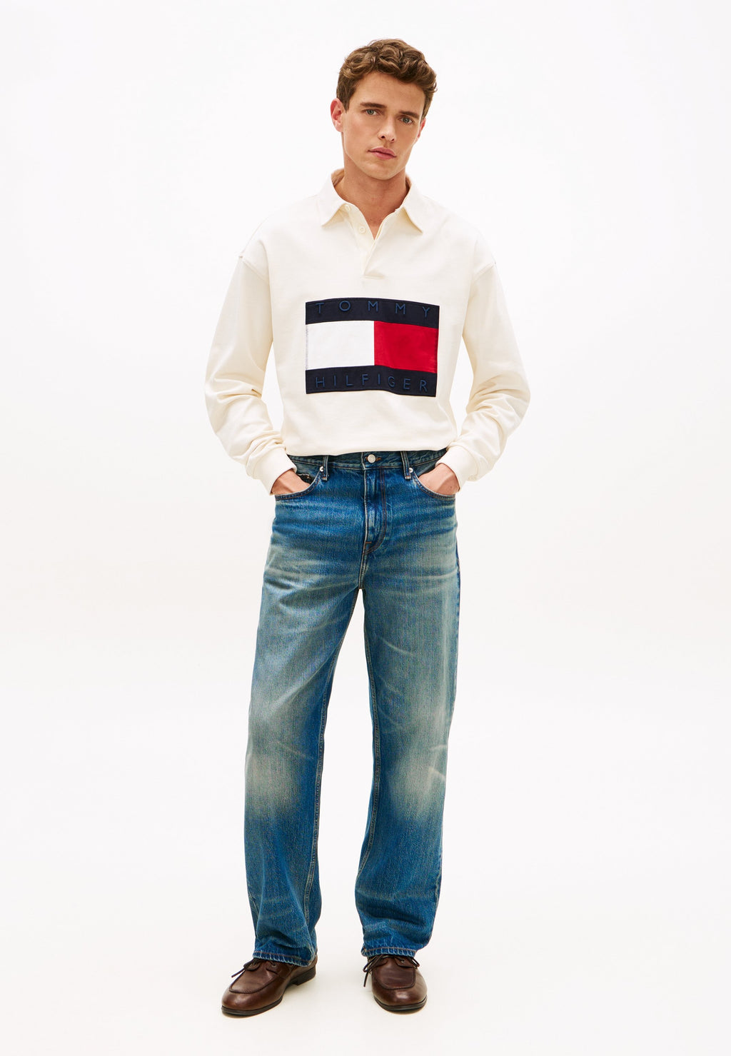 FLAG LOGO RELAXED RUGBY SHIRT Media 2