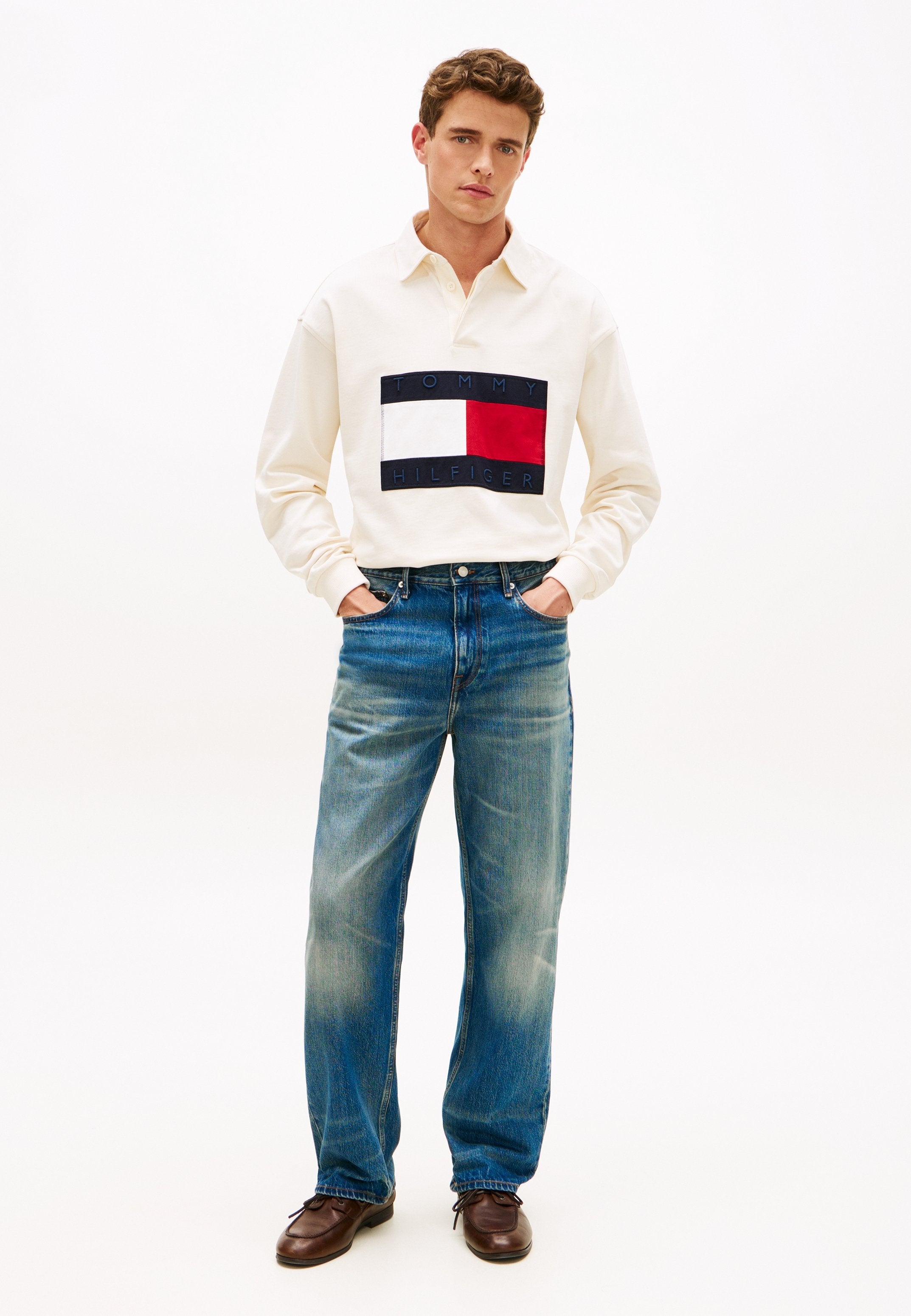 FLAG LOGO RELAXED RUGBY SHIRT Media 2
