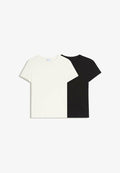 Bershka PACK OF 2- SHORT SLEEVE - Basic T-shirt - white