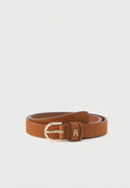 Tommy Hilfiger ESSENTIAL ROUNDED BUCKLE LEATHER BELT - Belt - cognac