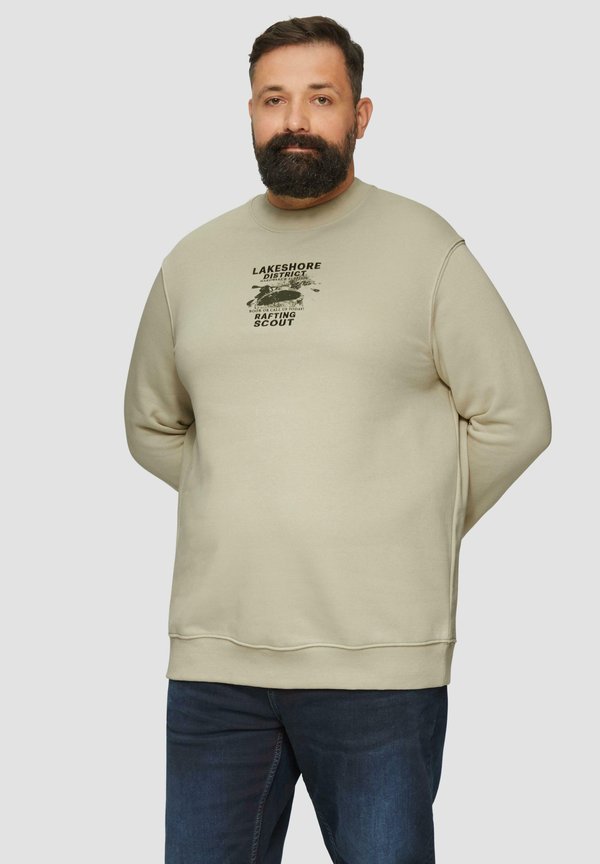s.Oliver MET BORDUURSEL - Sweatshirt - helles beige