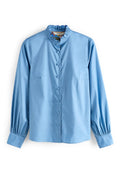 LONG SLEEVE RUFFLE NECK SIGNATURE SHIRT - Next - View 1