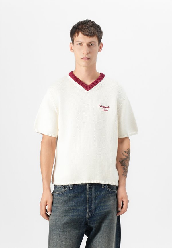 Jack & Jones Knitted Knitted - Jumper - sea salt/tibetan red