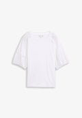 TOM TAILOR TOM TAILOR T-SHIRT T-SHIRT MIT LOCHSTICKEREIEN - Print T-shirt - white