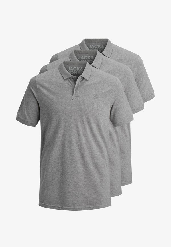 Jack & Jones 3 PACK BASIC - Polo shirt - grau