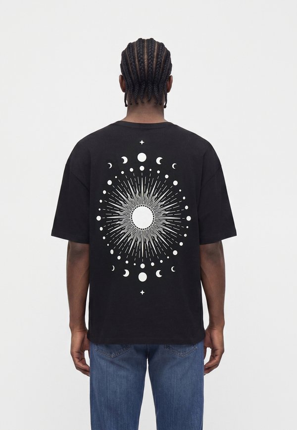 Jack & Jones JORJUPITOR TEE CREW NECK - Print T-shirt - black/white