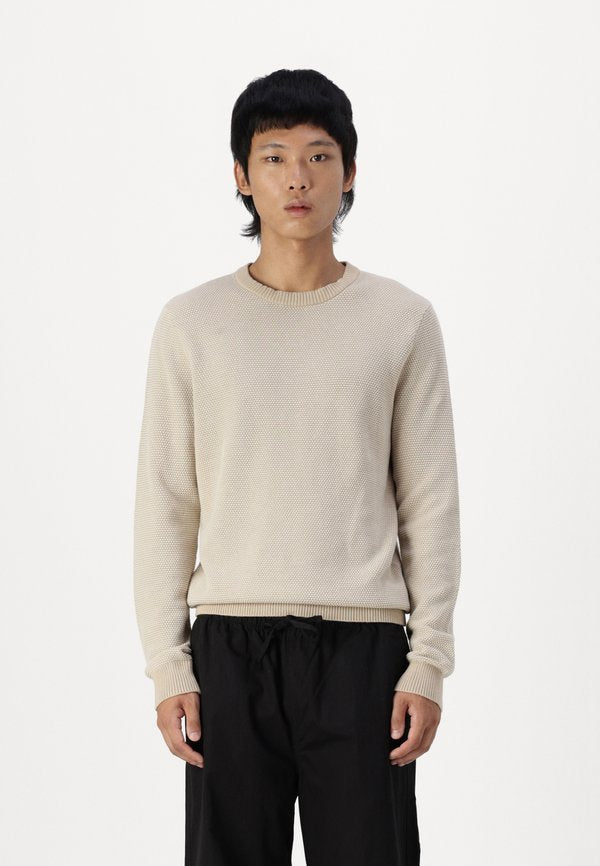 Jack & Jones Knitted Plain Knitted - Jumper - oatmeal
