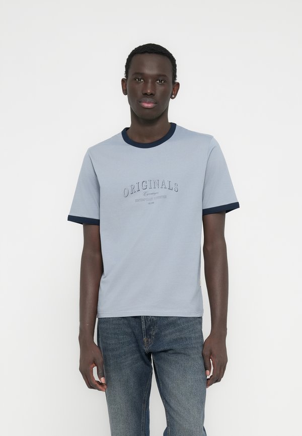 Jack & Jones JORCATSKILLS RINGER CREW NECK - Print T-shirt - tradewinds