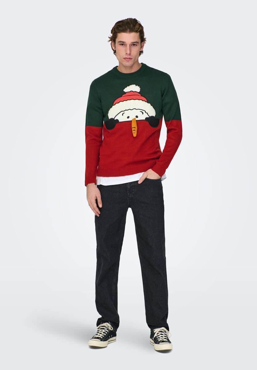 Only & Sons ONSXMAS REG BLOCK CREW UNISEX