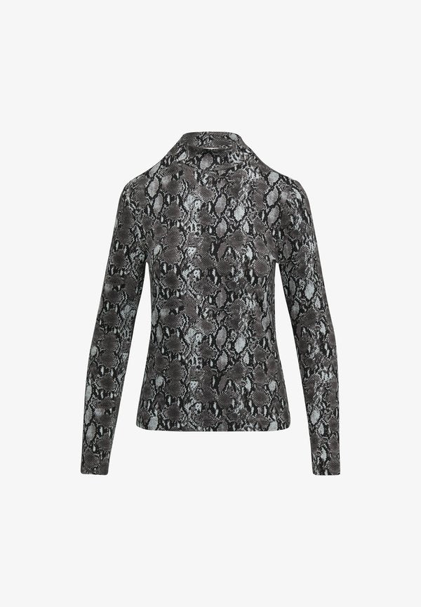 s.Oliver SCHMAL GESCHNITTENES - Long sleeved top - dunkelgrau