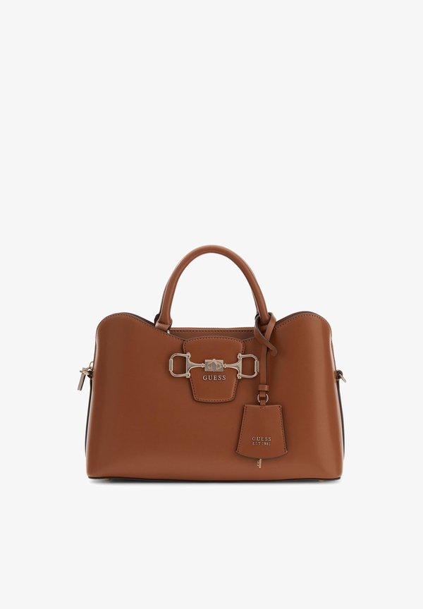 Guess JANIE LOGO HANDTASCHE - Handbag - braun