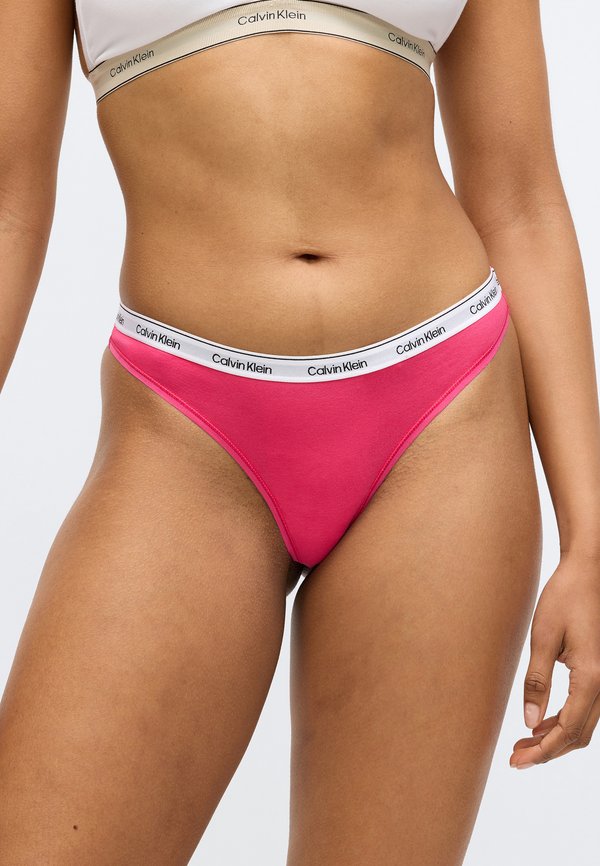 Calvin Klein Underwear THONG LOGO ICON 3 PACK  - Thong - innuendo/dark berry