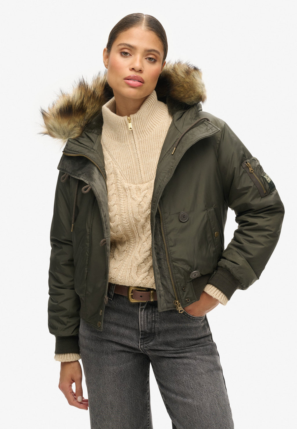 Superdry & Co HOODED MILITARY MA1