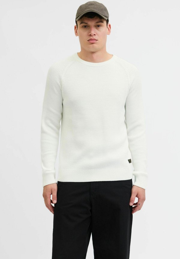 Jack & Jones Knitted Plain Knitted - Jumper - cloud dancer