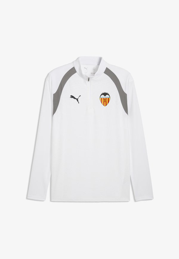 Puma VALENCIA CF TRAININGSTOP - Club wear - white-flat medium gray