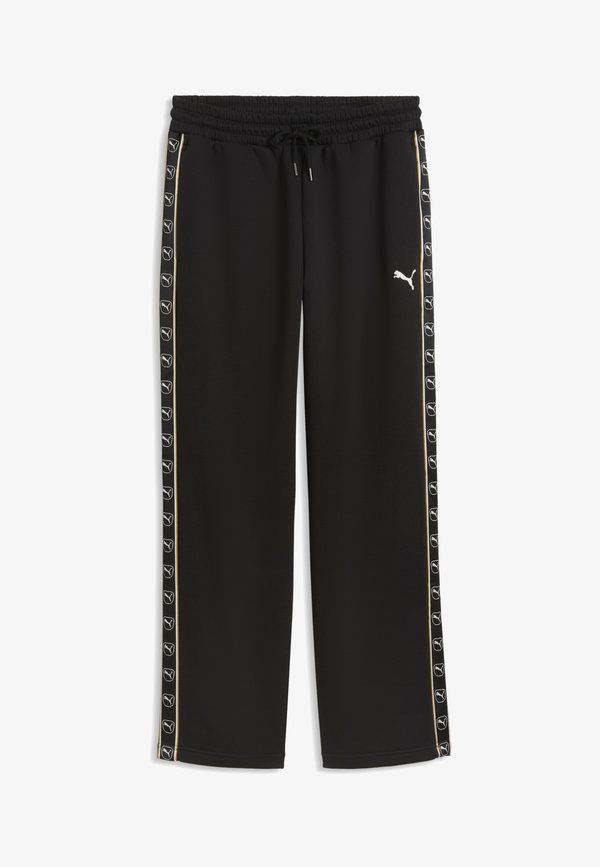Puma ESSENTIALS ELEVATED TAPE RELAXED HOSE - Tracksuit bottoms - black