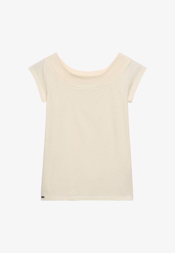 Superdry & Co SUPERDRY ATHLETIC ESSENTIALS OFF SHOULDER TOP.. - Basic T-shirt - off white