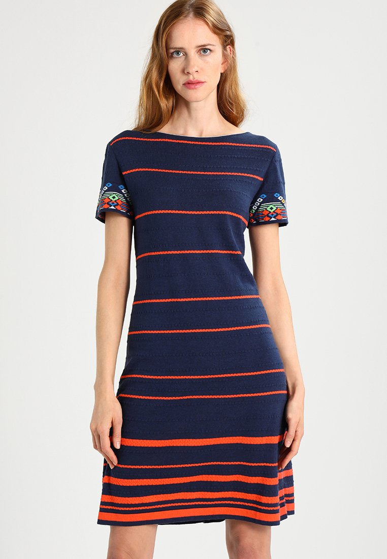 Ivko STRIPED DRESS INTARSIA PATTERN