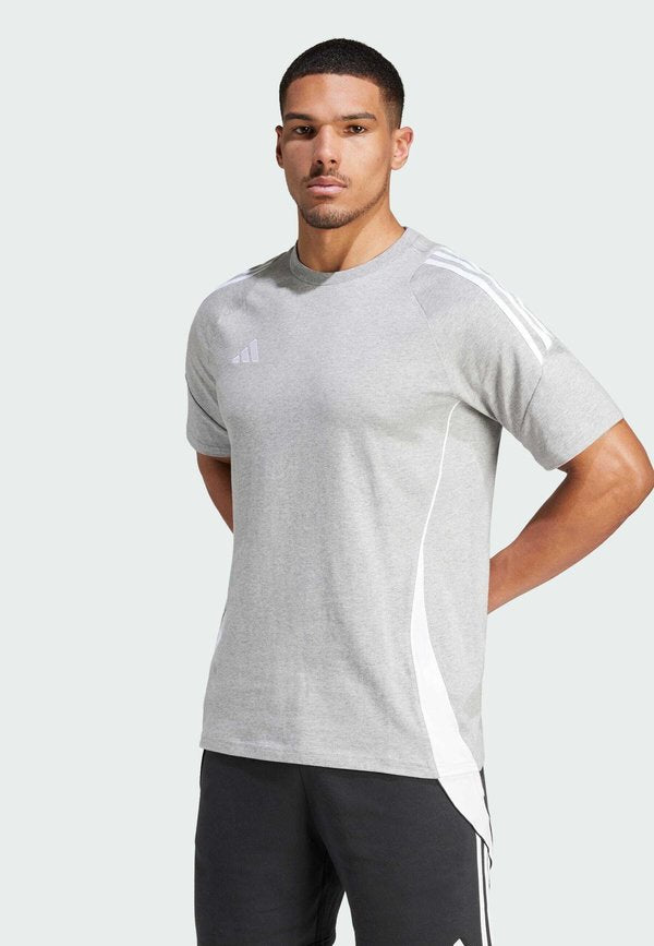 adidas Performance ADIDAS PERFORMANCE TIRO 24 SWEAT TEE - Print T-shirt - medium grey heather   white