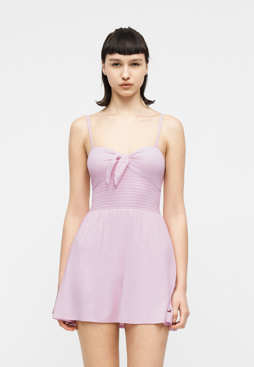 Hollister Co. STRAPLESS TIE FRONT SMOCKED SKORT