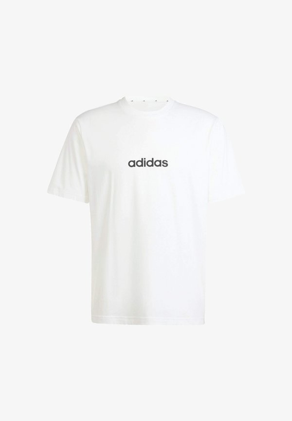 adidas Sportswear ESSENTIALS LINEAR SINGLE TEE - Print T-shirt - white   black