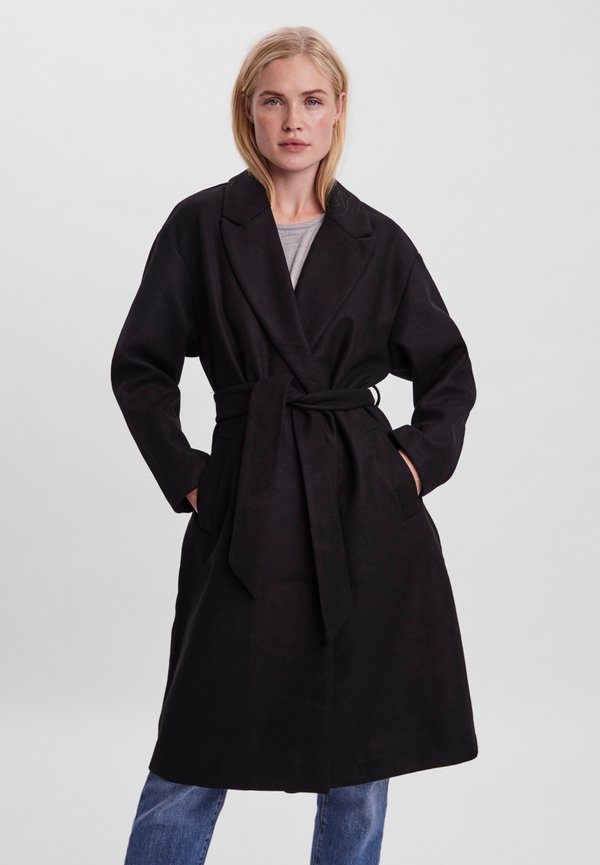 Vero Moda VMFORTUNE LONG JACKET  - Classic coat - black