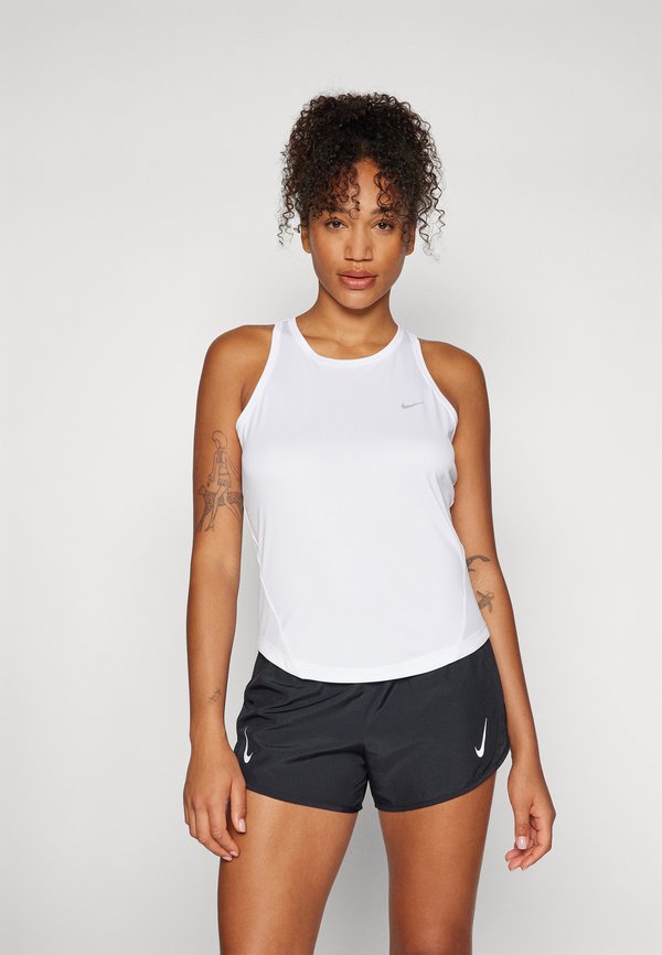 Nike Performance TEMPO TANK - Top - white/reflective silver-colored