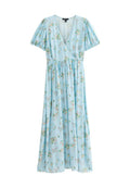New Look GINGHAM CHECK FLORAL WRAP MIDI