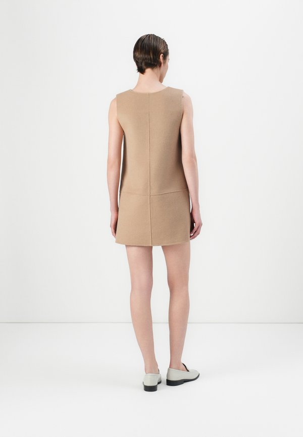 Calvin Klein DOUBLEFACE V NECK MINI SHIFT