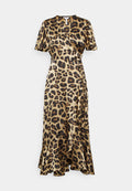 Object Petite OBJGREEN PAPAYA WRAP LONG DRESS
