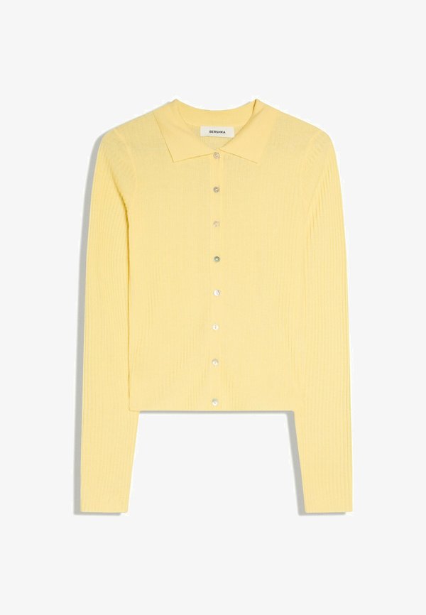 Bershka LIGHTWEIGHT JACKET – CARDIGAN - Cardigan - yellow