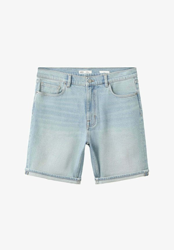 Mango ADULT - Denim shorts - light blue