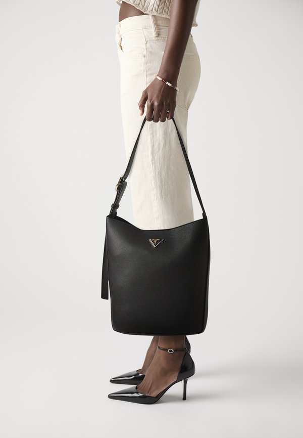 Guess MERIDIAN IBUCKET - Handbag - black