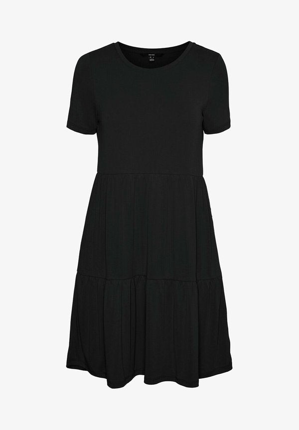 Vero Moda LOCKERES KURZARM  - Jersey dress - schwarz