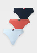 Tommy Hilfiger HERITAGE 3 PACK - Thong - heritage pink/breezy blue/navy