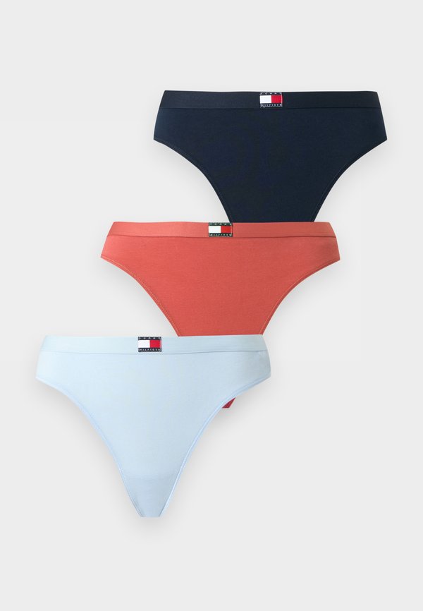 Tommy Hilfiger HERITAGE 3 PACK - Thong - heritage pink/breezy blue/navy