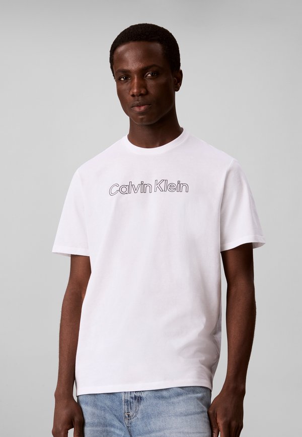 Calvin Klein LOGO GRAPHIC UNISEX - Print T-shirt - bright white