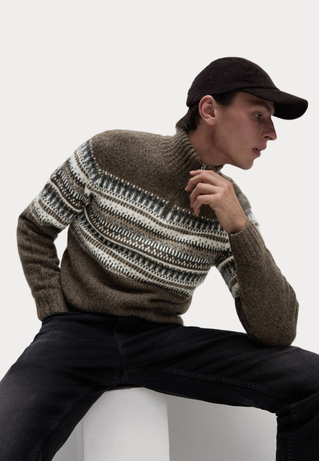 Marks & Spencer FAIR ISLE HALF ZIP