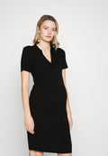 Glamorous Bloom MARL MINI DRESS WITH V NECK COLLAR