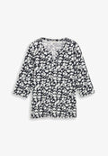 TOM TAILOR PLUS SIZE - MIT MUSTER - Blouse - blue ginkgo minimal