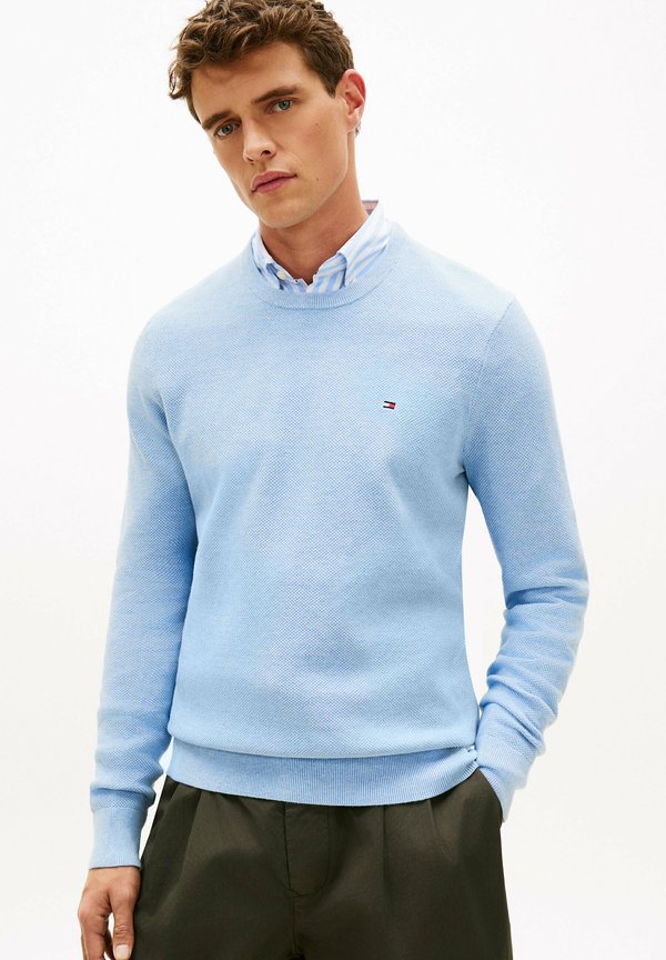 Tommy Hilfiger ESSENTIAL STRUCTURE CREW NECK - ELEVATED ESSENTIALS - Jumper - vessel blue heather